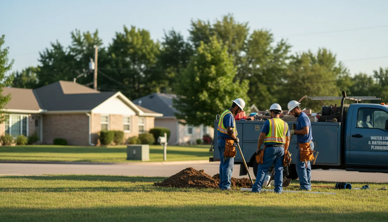 Residential water line and bathroom plumbing service in Endicott, NE